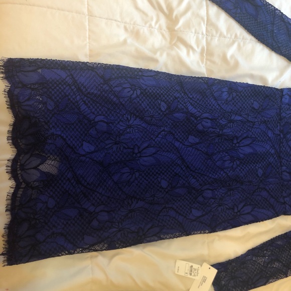 Neiman Marcus midi royal blue dress - Picture 2 of 4